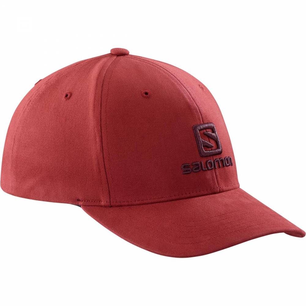 כובע Salomon Logo Cap - צבע בורדו