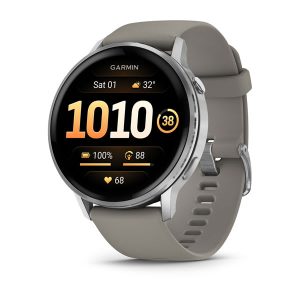 שעון ספורט חכם GARMIN Venu 4 (45mm) - GPS, Wi-Fi, שחור עם כסף וגריי
