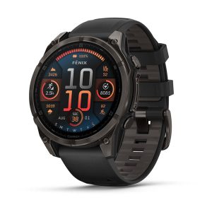 שעון ספורט חכם GARMIN - fēnix® 8 Pro – 47 mm, AMOLED Sapphire, Carbon grey DLC titanium