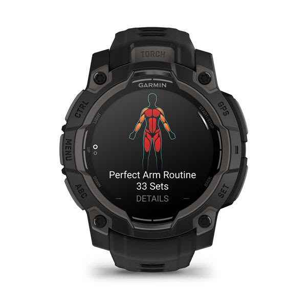 שעון ספורט חכם GARMIN Instinct 3 Amoled 45mm - Black Bezel with Black Band – תמונה 2