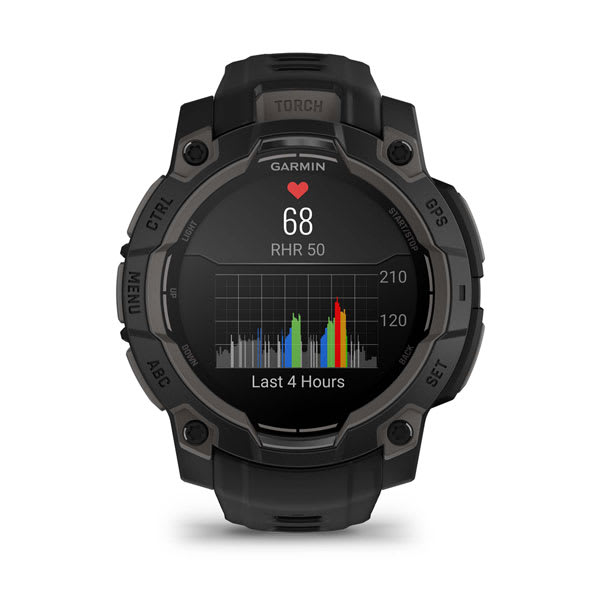 שעון ספורט חכם GARMIN Instinct 3 Amoled 45mm - Black Bezel with Black Band – תמונה 5